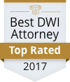 Best DWI Attorney 2017 badge