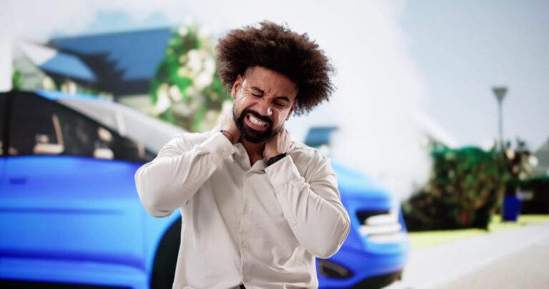 man after car accident