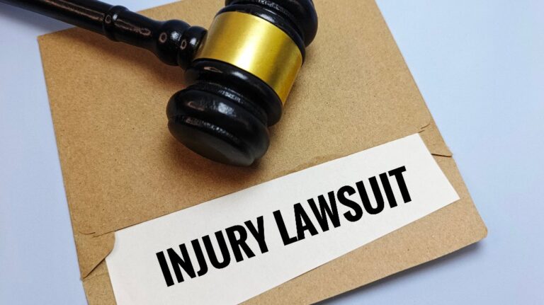 Personal Injury Lawsuit document and judge's gavel